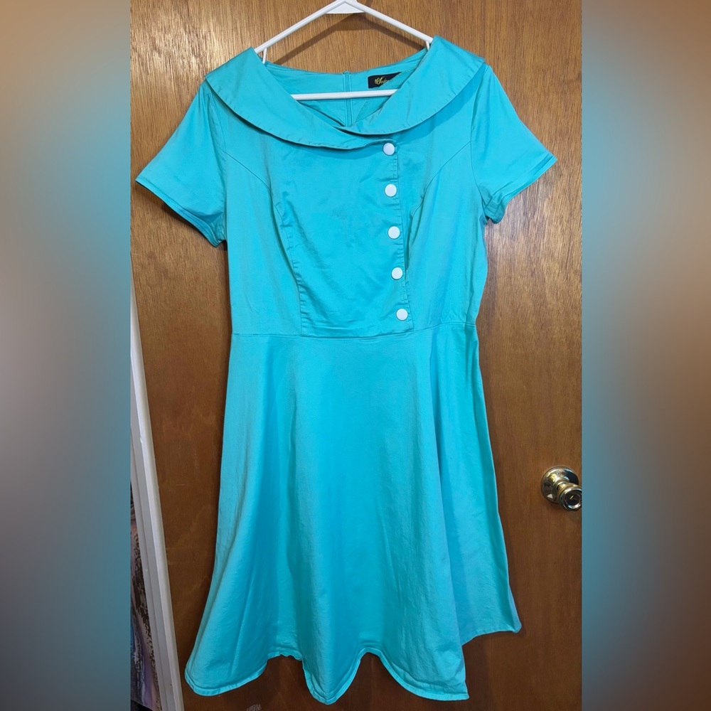Vintage inspired Turquoise Dress
